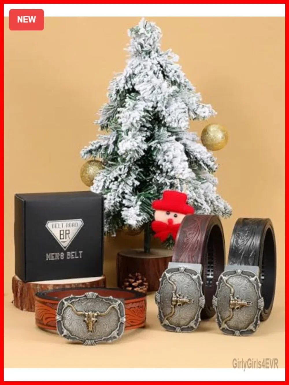 Mens Ratchet Western Leather Belt Cowboy Automatic Buckle